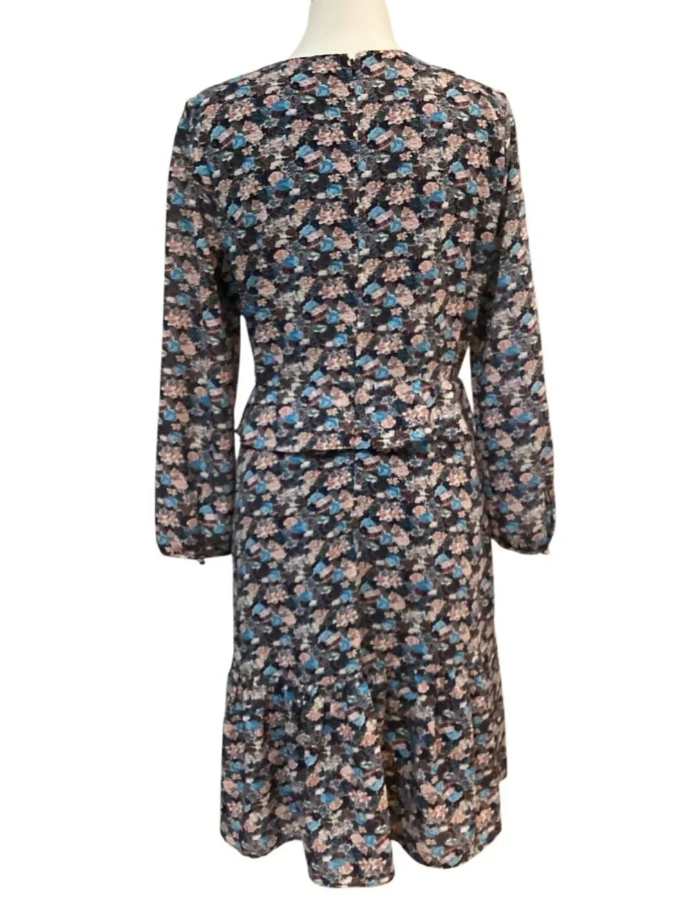 J. Crew Paisley Floral Ruffle Hem Dress sz 10 H3175